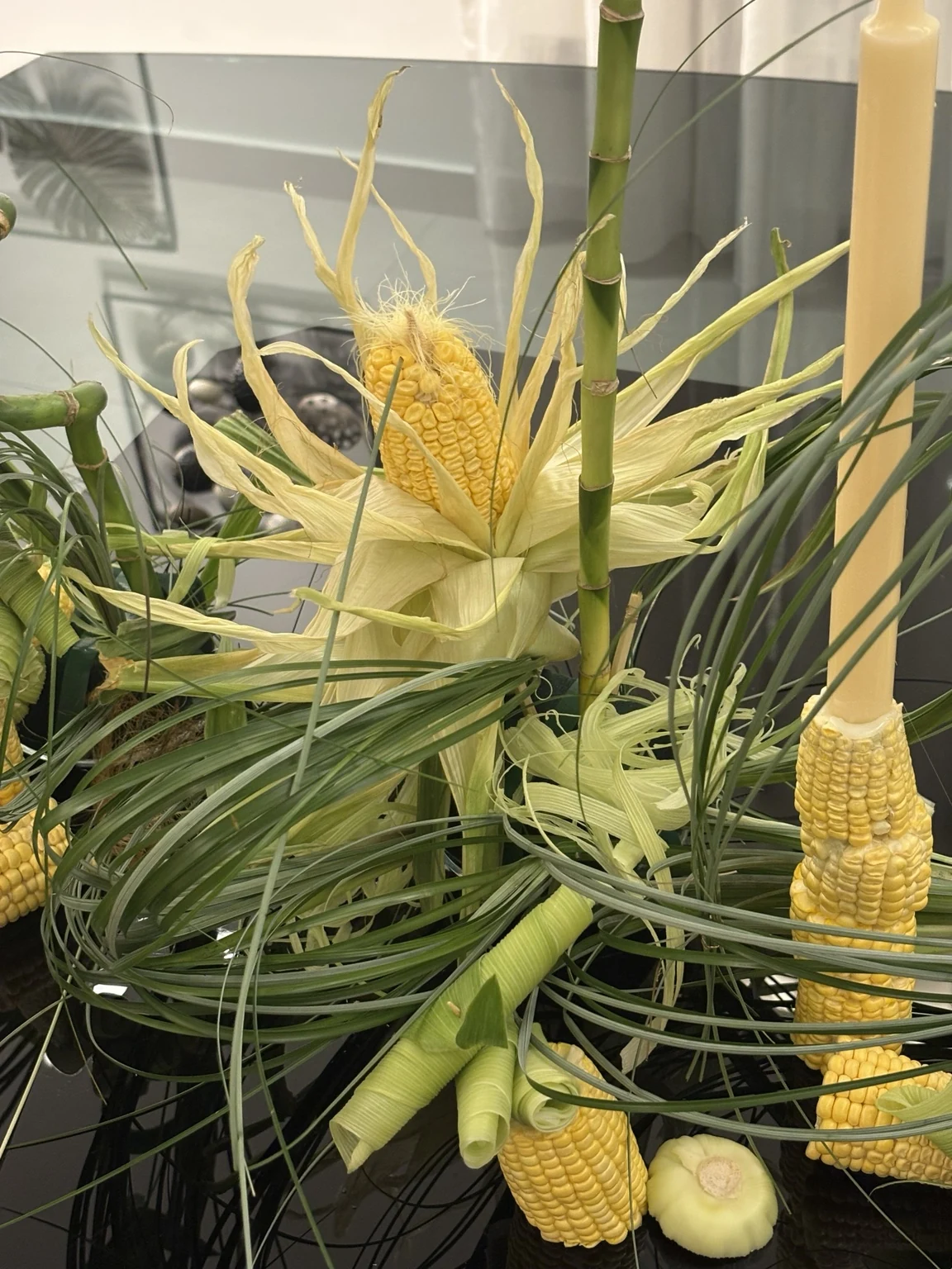 Corn Takes Center Stage — editorial botanical tablescape